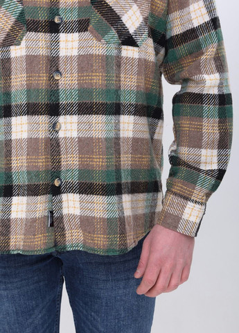 Зеленая повседневный рубашка в клетку Jean Piere