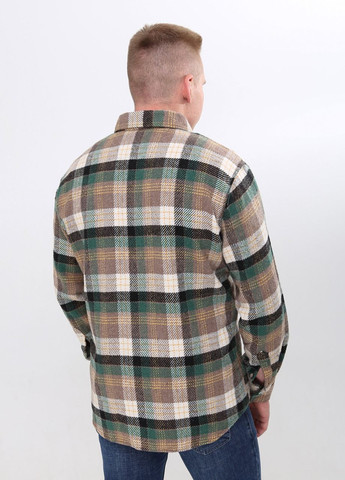 Зеленая повседневный рубашка в клетку Jean Piere