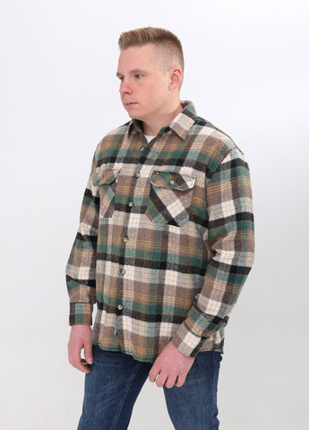 Зеленая повседневный рубашка в клетку Jean Piere