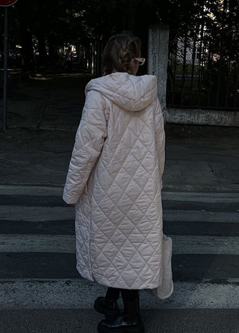Светло-бежевое демисезонное Женское стеганое пальто Liton