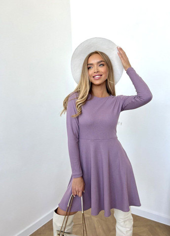 Фиолетовое кэжуал платье N.Family однотонное