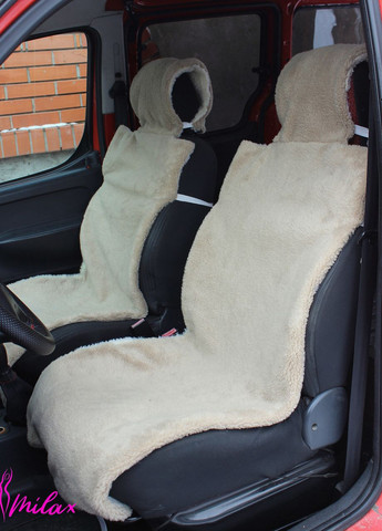 Автонакидка хутряна чохол для переднього сидіння автомобіля з овчини ААА (267149036)