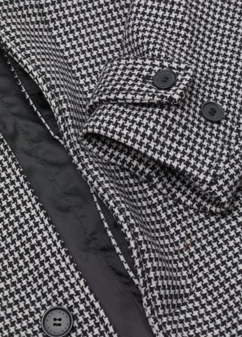 Чорно-білий демісезонне Пальто вовна бленд H&M