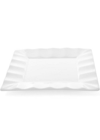 Набор 4 фарфоровые тарелки "White City Волна" фарфор 20х20 см Bona (267148845)