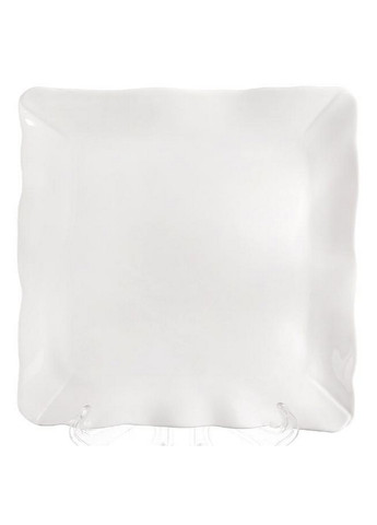 Тарілки квадратні White City Хвиля, набір 2 порцелянові тарілки 30х30х3 см Bona (267148955)