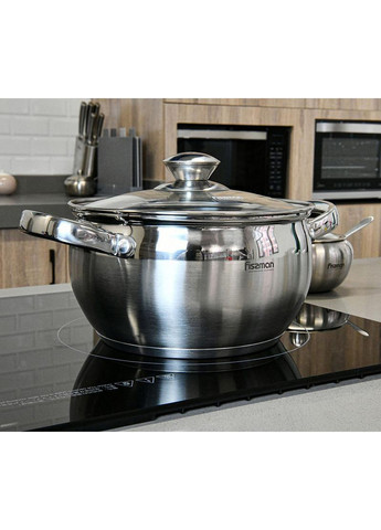 Кастрюля Prime из нержавеющей стали Ø24хØ20х13,5 см Fissman (267149406)