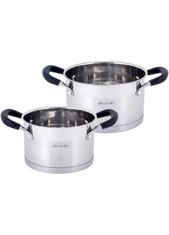 Набор 2 кастрюли Marsaili с силиконовыми ручками Ø16х10,5 см, Ø18х11,5 см Kamille (267149378)