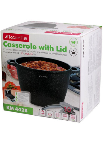 Каструля Landes Grey з литими алюмінієвими ручками Ø28х20 см Kamille (267149281)