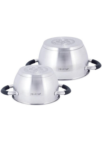 Набір 2 каструлі Marsaili з силіконовими ручками Ø16х10 см, Ø18х11 см Kamille (267149319)