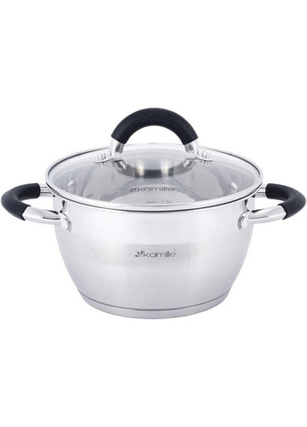 Набір 2 каструлі Marsaili з силіконовими ручками Ø16х10 см, Ø18х11 см Kamille (267149319)