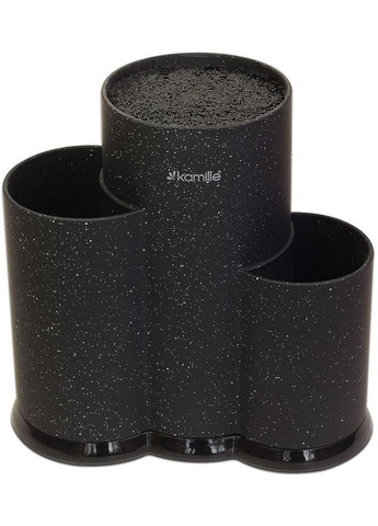Колода для ножів Brash Stand потрійна пластикова Ø22х11 см, Ø16х11 см Kamille (267149350)