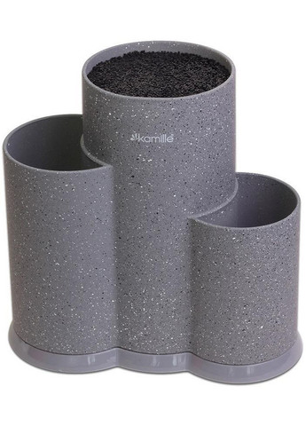 Колода для ножів Brash Stand потрійна пластикова Ø22х11 см, Ø16х11 см Kamille (267150092)