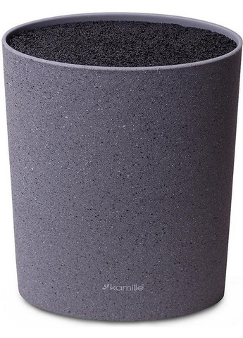 Колода для ножів Brash Stand Мармур пластикова кругла 22 см Kamille (267150081)