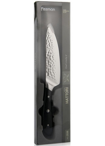Нож поварской Hattori hammered из нержавеющей стали 15х12,5 см Fissman (267150333)