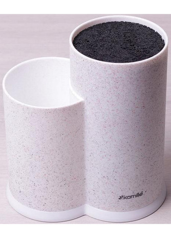 Колода для ножів Brash Stand подвійна пластикова Ø22х11 см, Ø16х11 см Kamille (267150106)