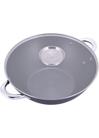 Казан чугунный "Wok", с антипригарным покрытием и аромо-крышкой Ø14,5Ø32х11см Kamille (267150094)