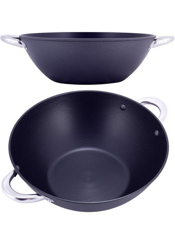 Казан чугунный "Wok", с антипригарным покрытием и аромо-крышкой Ø14,5Ø32х11см Kamille (267150094)