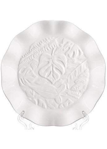 Набір 2 обідні тарілки "White City Монстера", фарфор Ø26х4 см Bona (267149859)