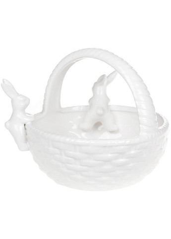 Конфетница декоративная "Корзина с кроликами" (фруктовница) 22х19х17,2 см Bona (267149996)