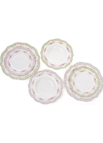 Набір 6 порцелянових обідніх супових тарілок Bristol Ø23х3 см Bona (267149988)