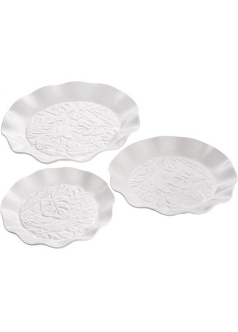 Набір 2 обідні тарілки "White City Монстера", фарфор Ø31х4,5 см Bona (267149891)