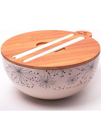 Миска из бамбукового волокна с бамбуковой крышкой и приборами Ø24,5х11,5 см Kamille (267150082)