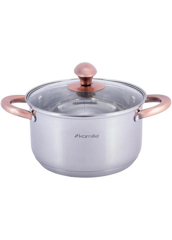 Набір 4 каструлі Catalin із нержавіючої сталі з мірною шкалою Ø16х10 см, Ø18х11 см,Ø20х12 см, Ø24х14 см Kamille (267150021)