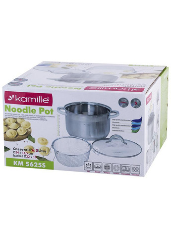 Каструля Mystery з друшляком-пароваркою Ø24х14,5 см Kamille (267150068)