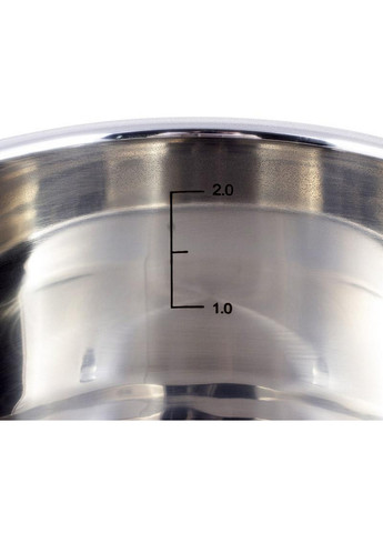 Кастрюля индукционная Casserote из нержавеющей стали со стеклянной крышкой Ø18х10 см Kamille (267150115)