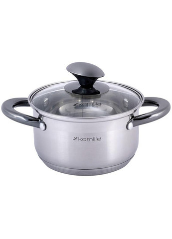 Набір 3 каструлі Groningen з нержавіючої сталі з 5-шаровим індукційним дном Ø14х9 см, Ø16х10 см, Ø18х11 см Kamille (267150072)