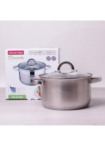 Каструля Mystery зі скляною кришкою Ø22х13,5 см Kamille (267150017)
