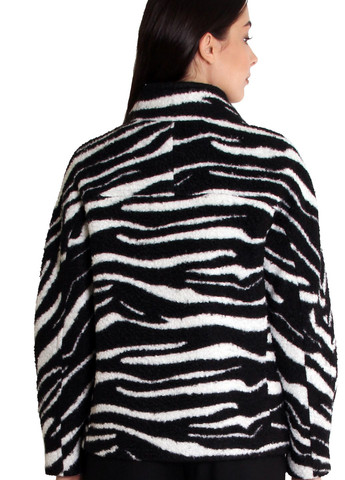 Черно-белая демисезонная куртка с узором "зебра". Anna Dali
