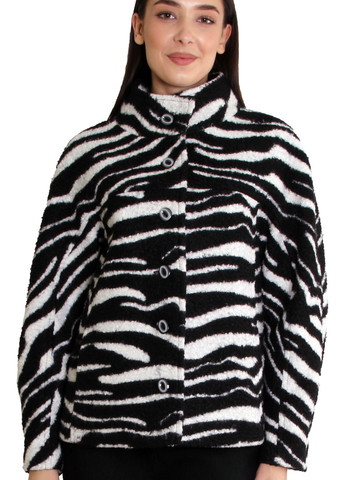Черно-белая демисезонная куртка с узором "зебра". Anna Dali