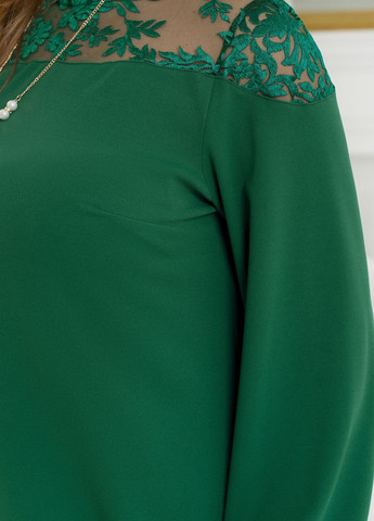 Зелена вечірня сукня з мереживами No Brand однотонна
