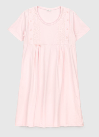 Розовый демисезонный комплект халат+рубашка Nicoletta