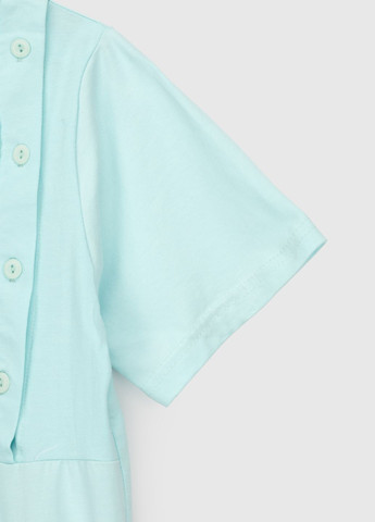 Синий демисезонный комплект халат+рубашка Nicoletta