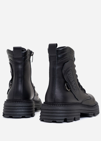 Теплі чорні черевики з об'ємною вставкою ISSA PLUS ob2-385 (267313367)