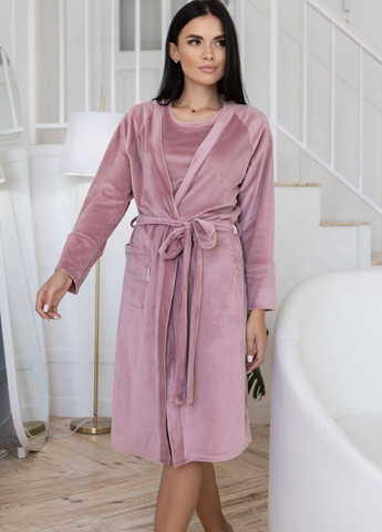 Комплект для дому піжама з халатом Кп1550ш Пудра MiaNaGreen (267315431)