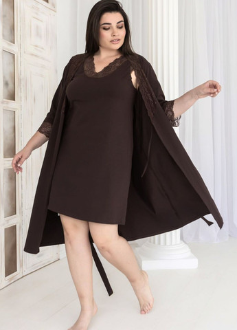 Комплект трикотажний XXL+ Кш1110н Шоколад MiaNaGreen (362375864)