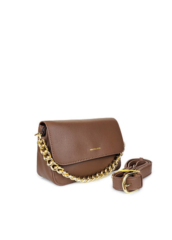 Шкіряна коричнева сумочка з ланцюжком, BD56005-S1шок, Fashion (267404193)