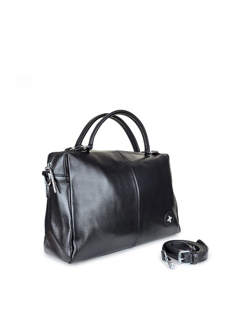 Шкіряна жіноча сумка ділова чорна, 2567 чорн, Fashion (267404192)