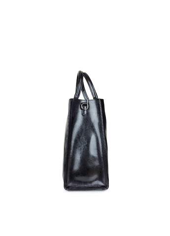 Жіноча чорна шкіряна сумочка велика, 8952 чорн, Fashion (267404200)