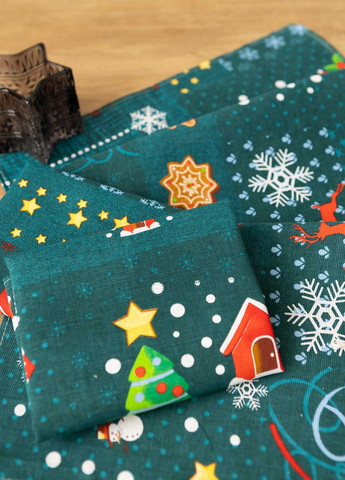 Рушник "Чарівні історії" 75х40 см Homedec новорічний темно-зелений