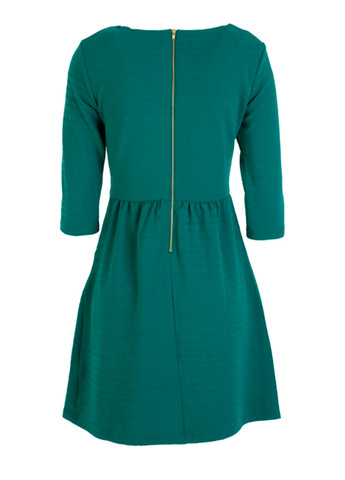 Зелена кежуал жіноча міні сукня кльош, бебі долл, з пишною спідницею, плісована Uttam Boutique однотонна