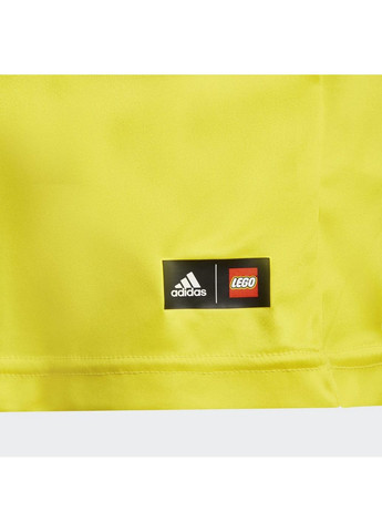 Желтая демисезонная детская футболка x classic lego® aeroready 3-stripes gu1865 adidas