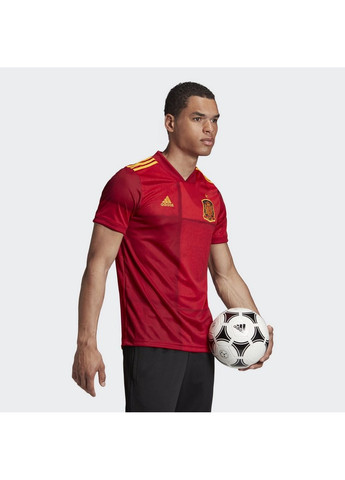 Красная женская футболка spain home jsy fr8361 adidas