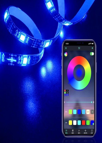 Светодиодная LED лента RGB 5050 с приложением Bluetooth комплект 5 метров водостойкая от USB No Brand (267579874)