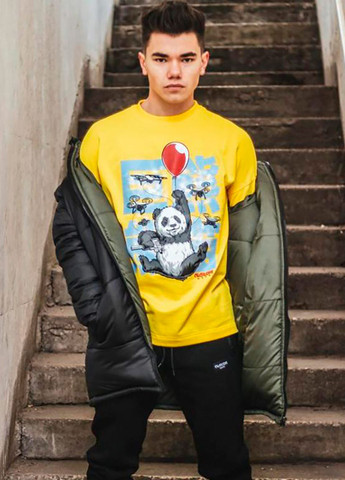Світшот Criminal Panda Custom Wear - крій малюнок жовтий спортивний бавовна - (225121456)