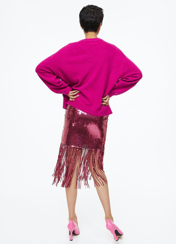 Розовый зимний свитер H&M