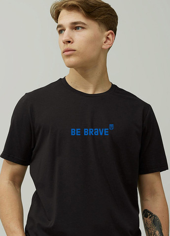 Чорна футболка be brave з коротким рукавом Gen